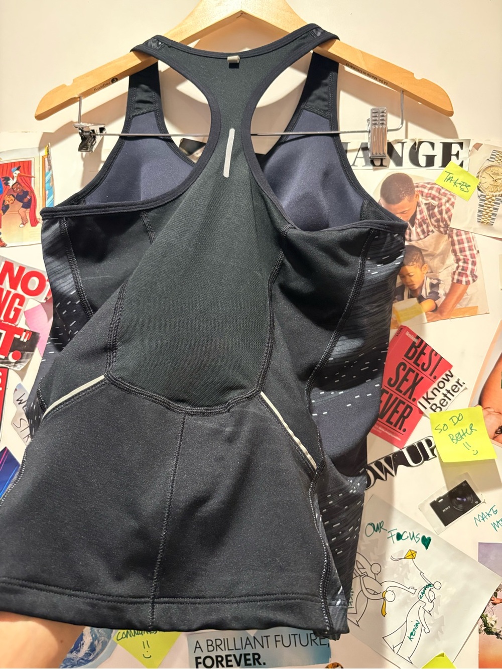 Nike Dri-FIT Dark Gray Patterned Racerback Tank - Picture 8 of 11